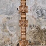 Wood-turned coil lamp, France, mid-20th century.