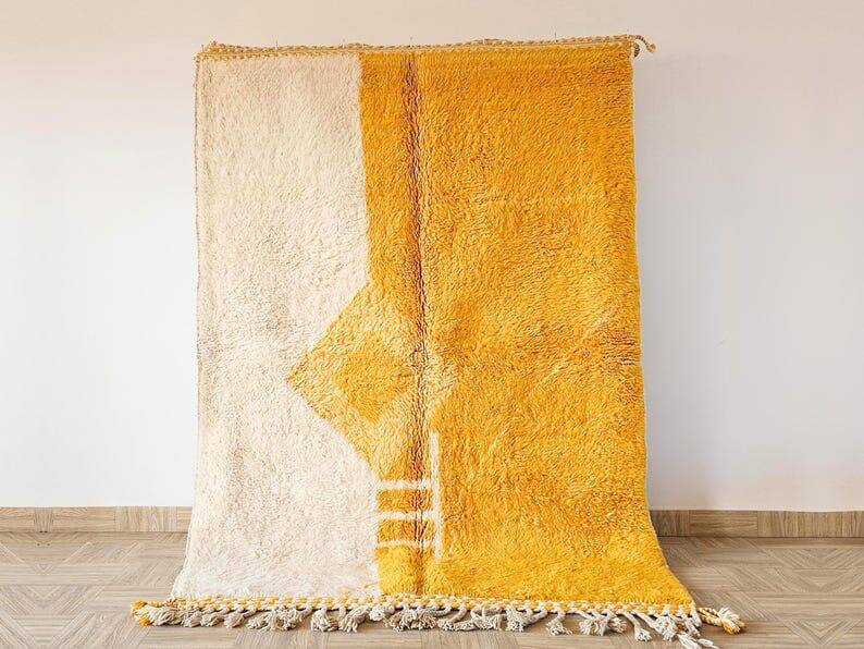 Handmade pure wool rug, size 100 x 200 cm