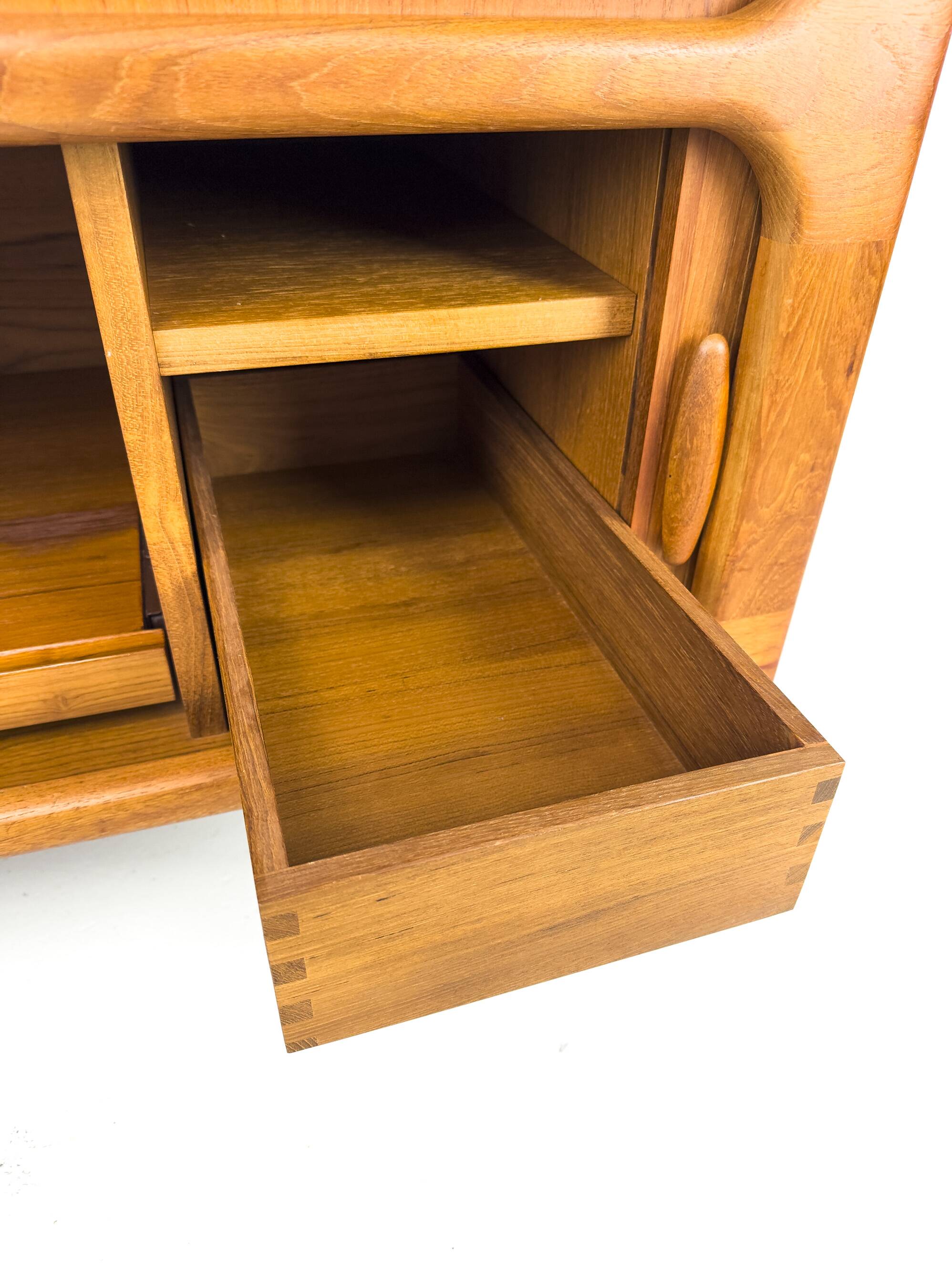 Danish Teak Hi-Fi Sideboard with Tambour Doors from Dyrlund, 1970s