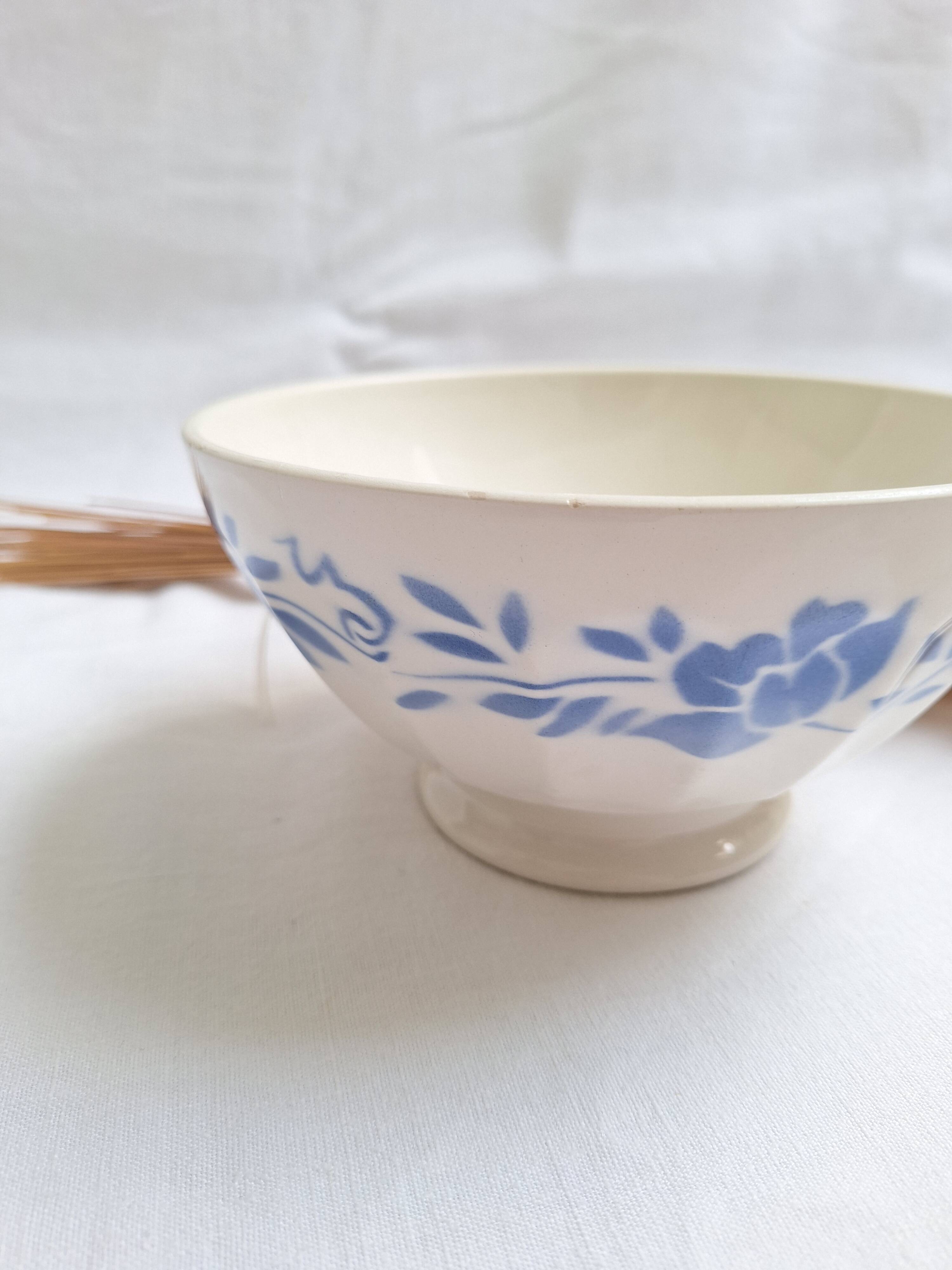 Blue and white vintage bowl