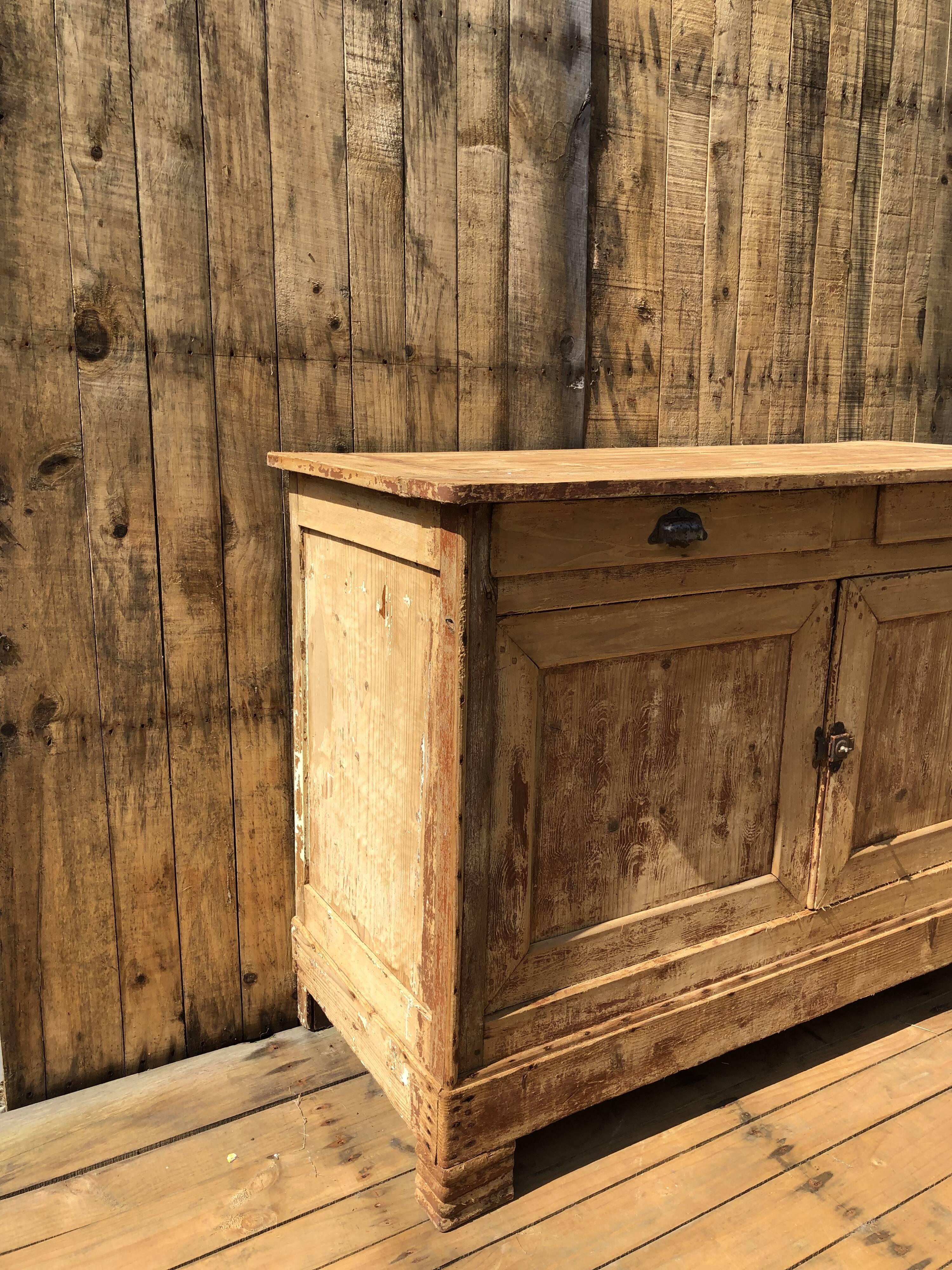 Low solid wood sideboard - large format