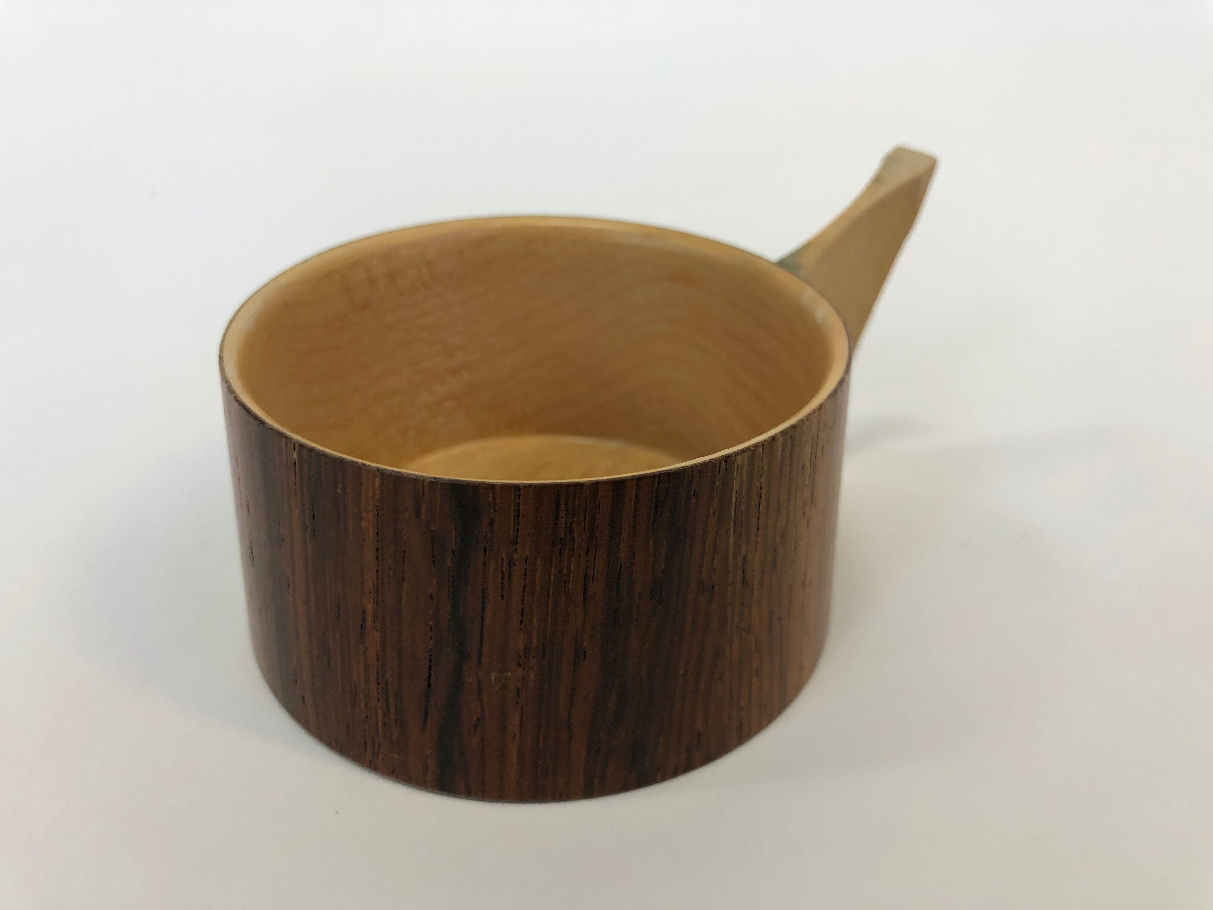 Vintage wooden cups and saucers in teak