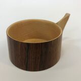 Vintage wooden cups and saucers in teak