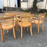 Set of 5 bistro armchairs