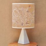 White ceramic pyramid lamp, 1980s