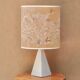 Lampe pyramide en céramique blanche, années 80