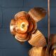 Vintage 20thc italian brass floral floor lamp c.1970