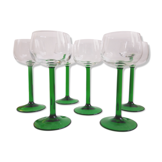 Set 6 verres vin d'Alsace