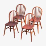 4 Scandinavian chairs with stick backs