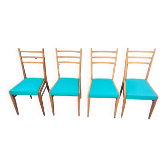 4 Skaï chairs, 1960