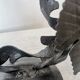 Vintage Forged Iron Grape Leaves Candlestick - Yugoslavia Mid-Century Decor
