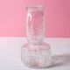 Mid-century Clear Pressed Glass Vase by Adolf Matura / Rosice / 1973