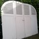 Arched shutters oak louvers H226xW277 4 leaves