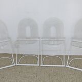 Set of 4 Vintage Postmodern Cantilever ' Swing ' Dining Chairs By Jutta & Herbert Ohl For Rosenthal