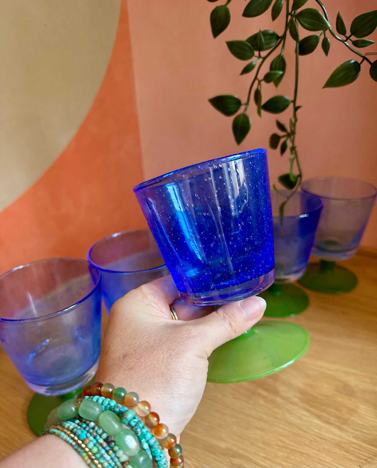 6 verres bullé Villeroy & Boch Serra Blue