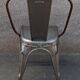 Paire de chaises en métal gris