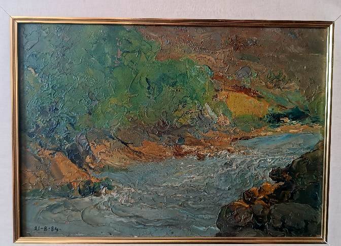 Oil painting on cardboard, dated and unsigned, late 19th century, Italian school