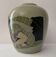 Polychrome vase and celadon XIX Naniwaya Okita Japan Nippon