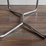 Functionalist Chrome Red Side Table Made In Czechoslovakia, 1930s