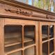 Parisian Art Deco display cabinet from 1950, renovated in raw solid oak, 101cm.