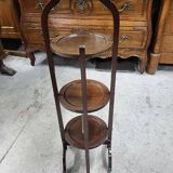 Folding mahogany cake stand