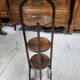 Folding mahogany cake stand