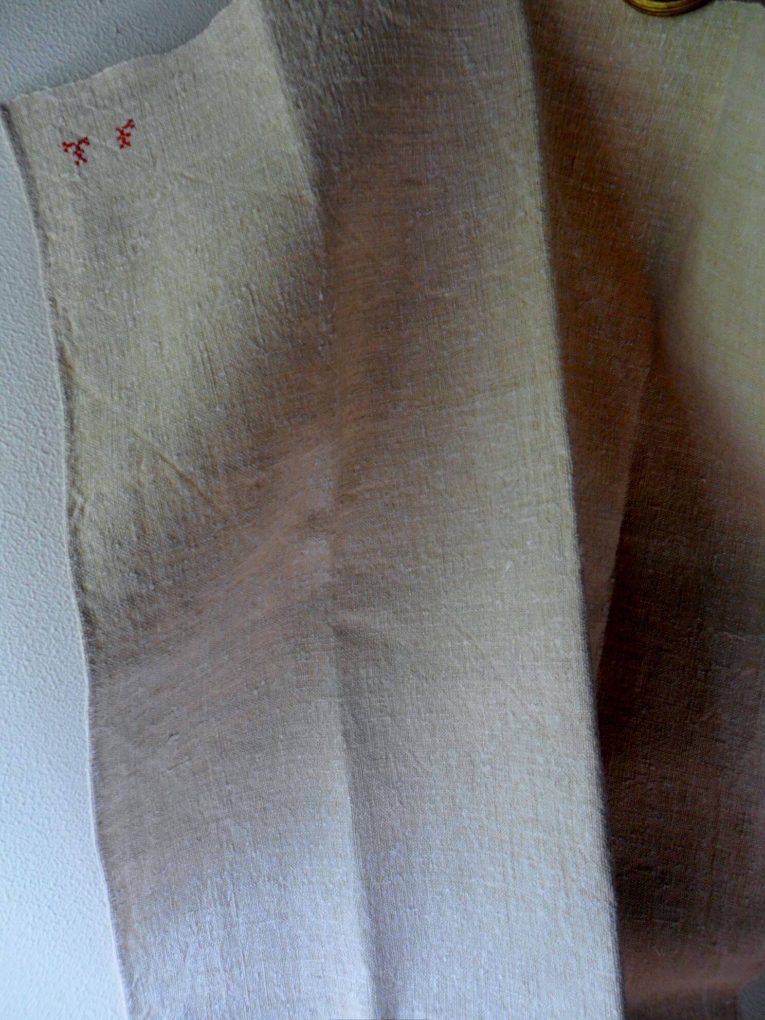 Set of 3 large antique tea towels or hemp towels monogram tf
