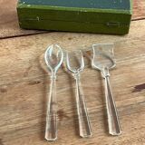 Glass cutlery for sweets