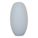 Oval pendant light in white opaline 1960