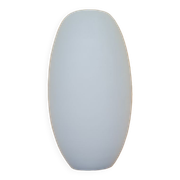 Oval pendant light in white opaline 1960