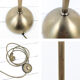 Lampadaire vintage Hustadt à 2 têtes flexibles, laiton mat