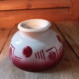Bol céramique style Digoin décor bordeaux dpmc 0923234