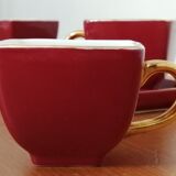 Service of 5 cups and saucers