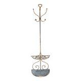 Porte-manteau et porte-parapluie Art Déco en fer doré, années 1930