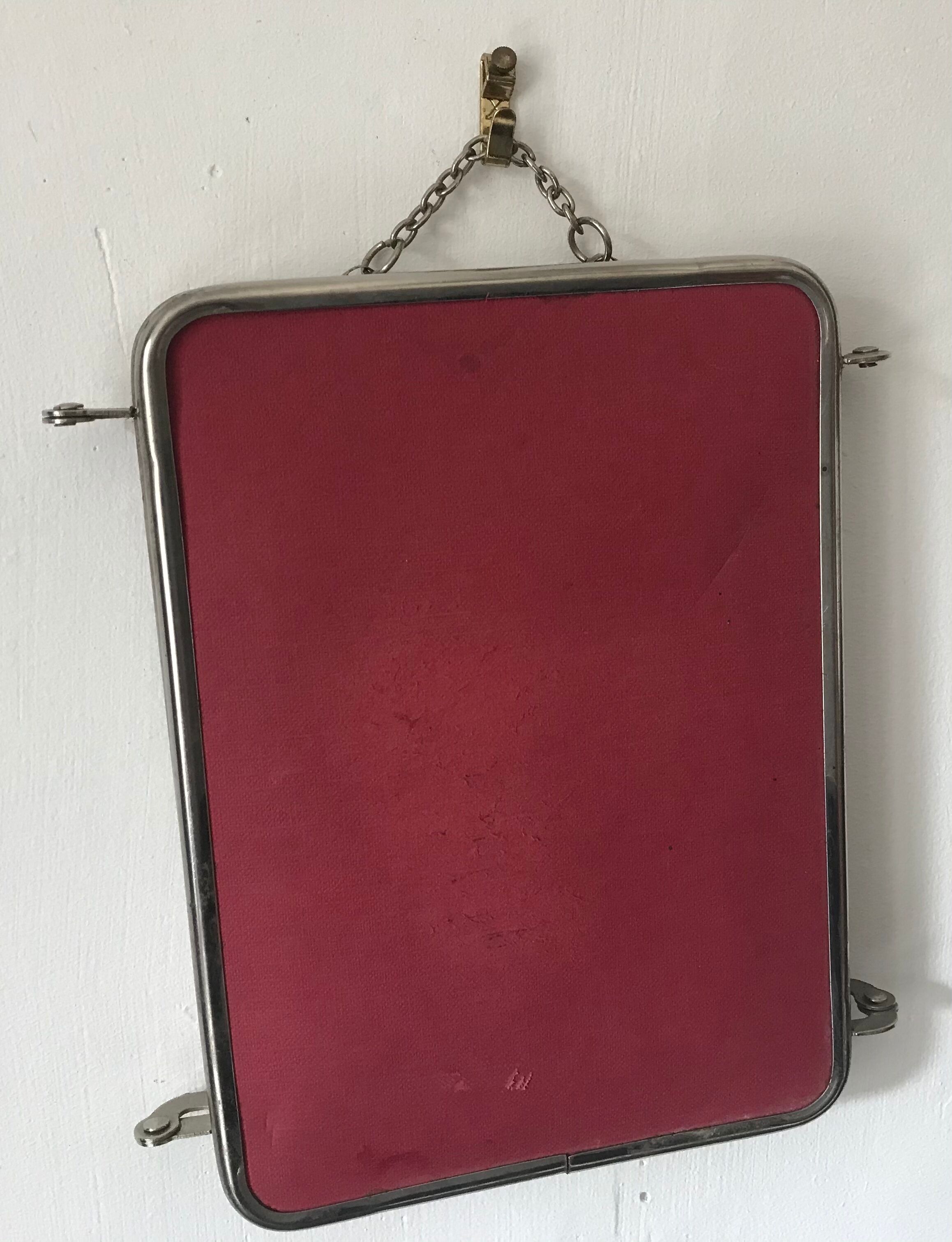 Vintage barber's triptych mirror