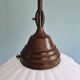 Philips Art Deco pendant light in white opaline, 1930s