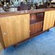 Vintage 1960s sideboard on casters, Scandinavian style
