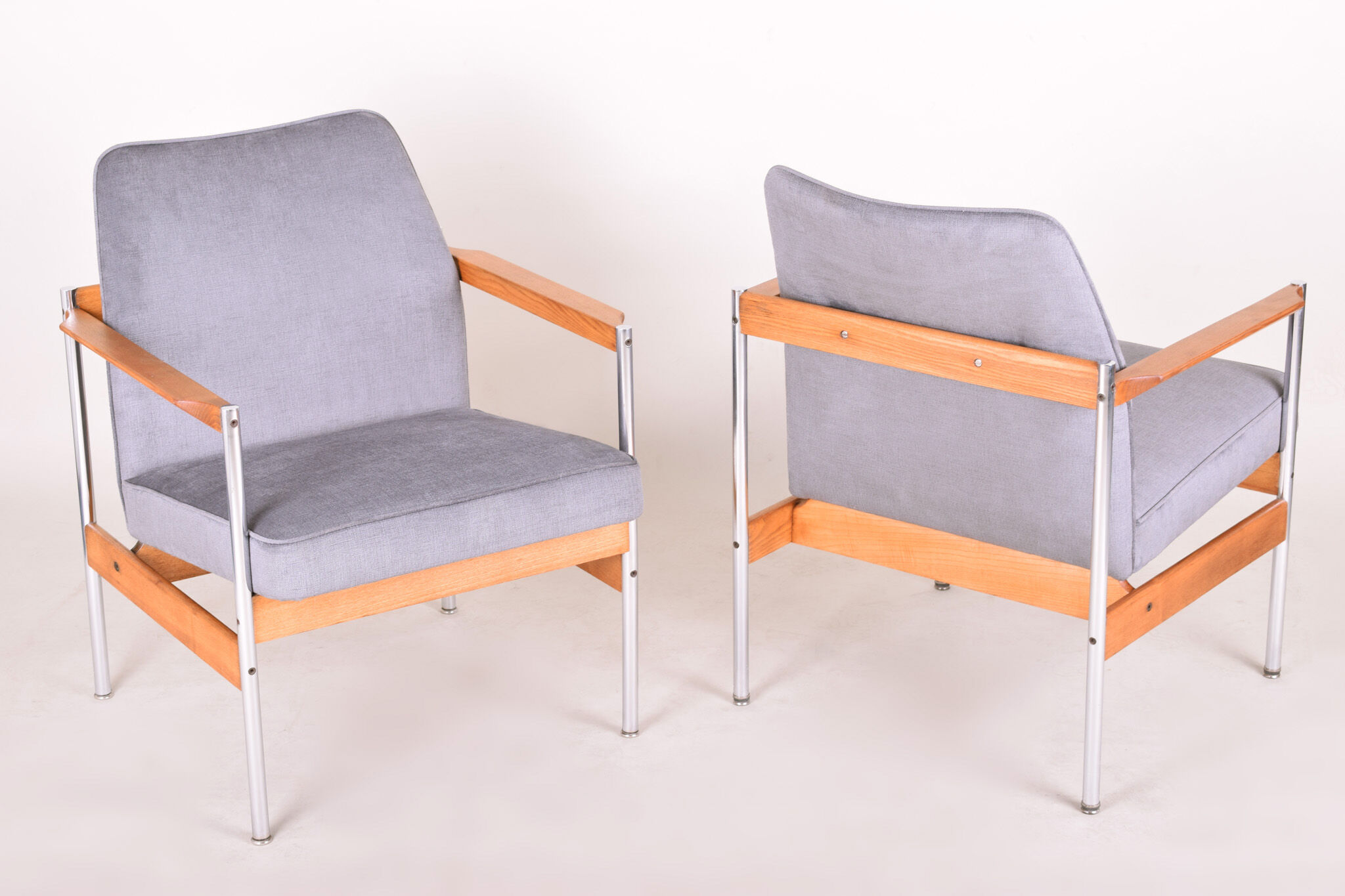 Pair of restored scandinavian midcentury armchairs