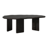 Table basse en bois brûlé