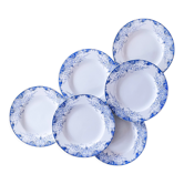 Suite de 6 assiettes à dessert terre de fer