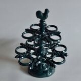 Old enameled cast iron egg display.