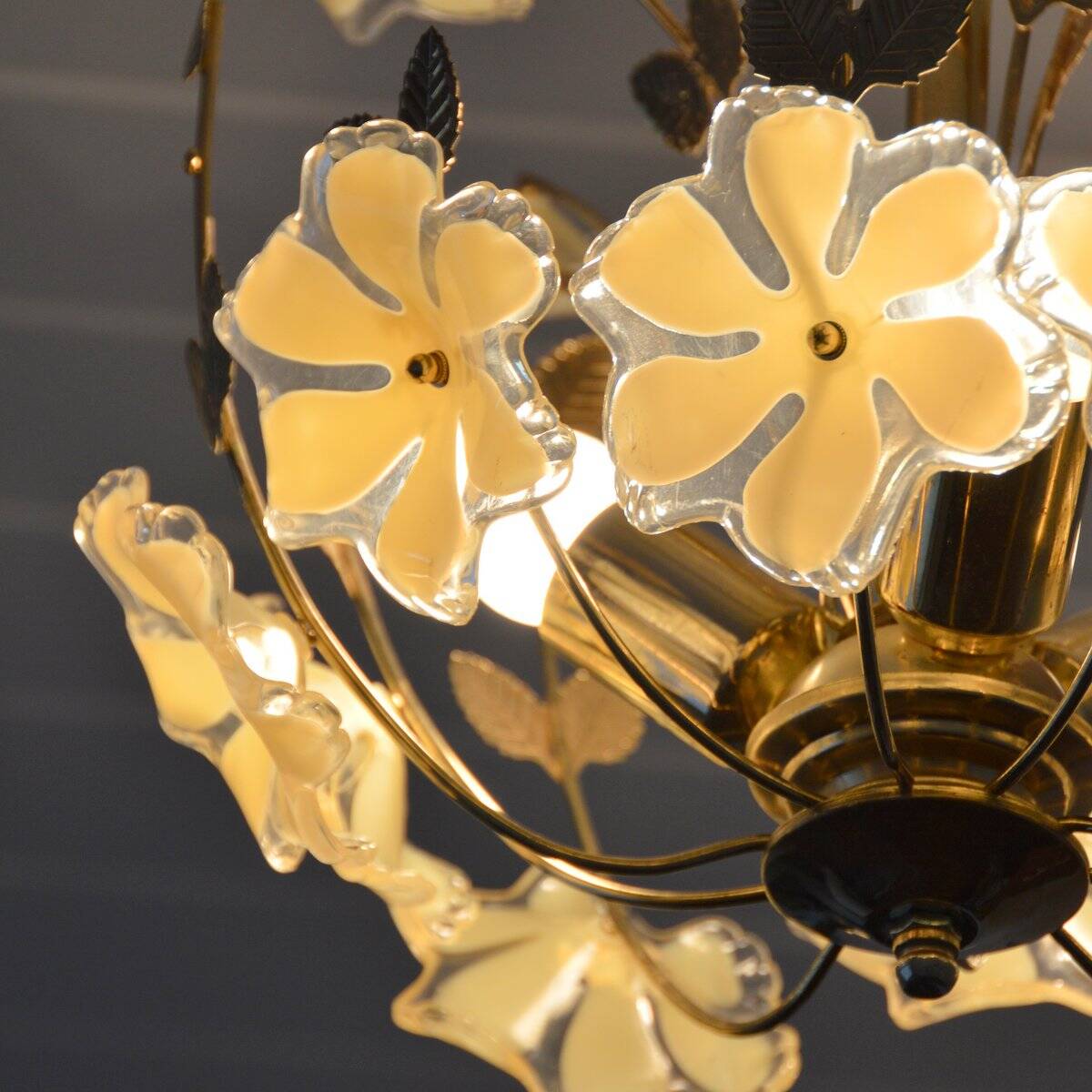 Vintage 1960s flower chandelier