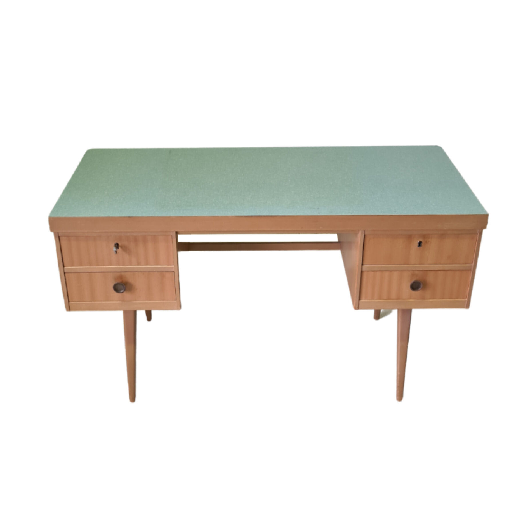Beech and laminate writing desk by Ekawerk Horn Lippe, Germany 1960s