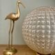 Lampe à poser globe vintage XXL en verre pointe de diamant