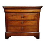 Lady chest of drawers Louis Philippe period in solid walnut around 1830