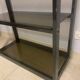 Chrome metal and opaque glass shelf 20th century
