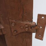 Large 17th century Monastery doors in terracotta lacquered oak, Portugal