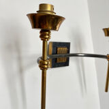 Double metal wall light in Jansen house style