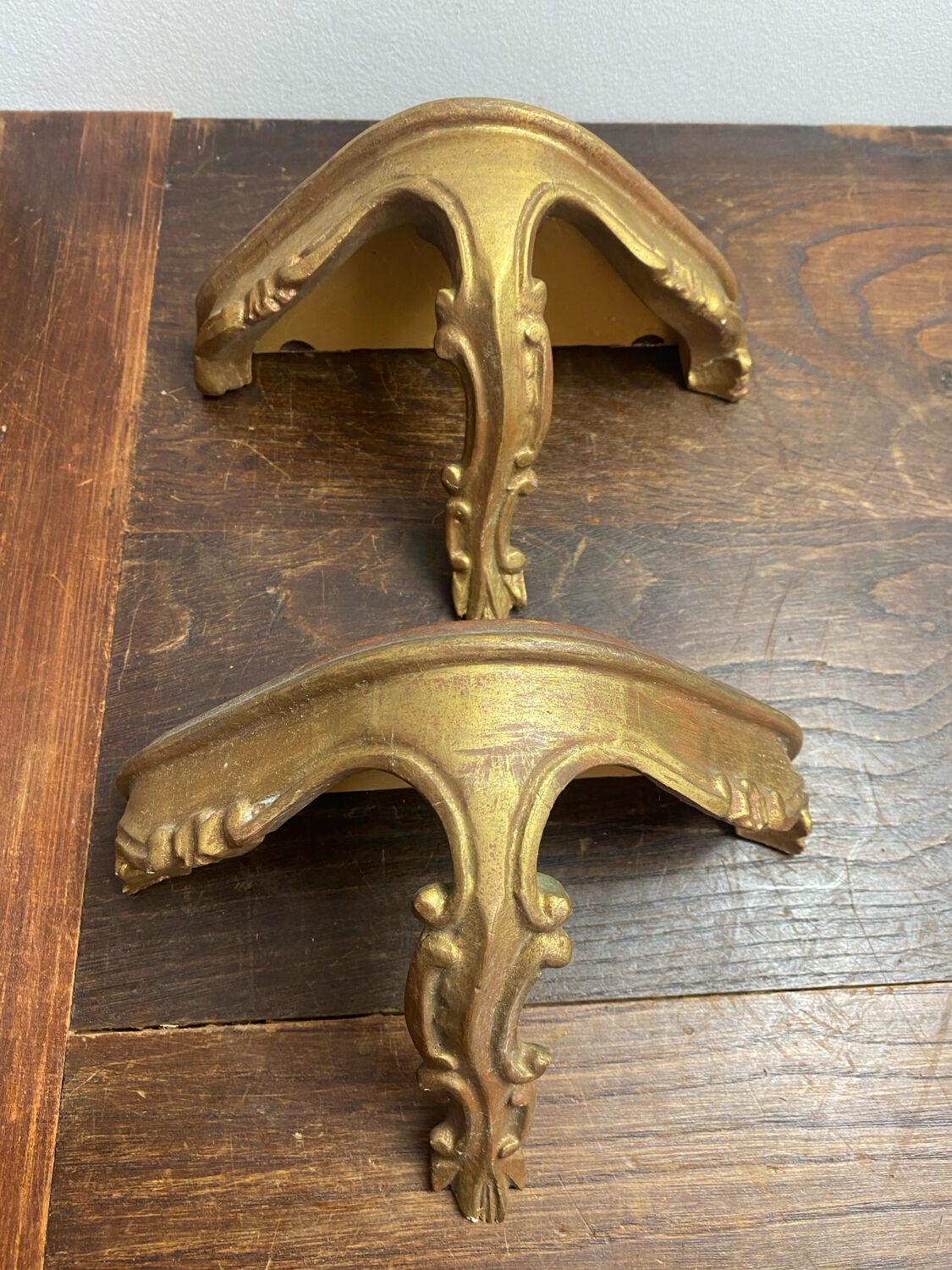 Pair of wall consoles