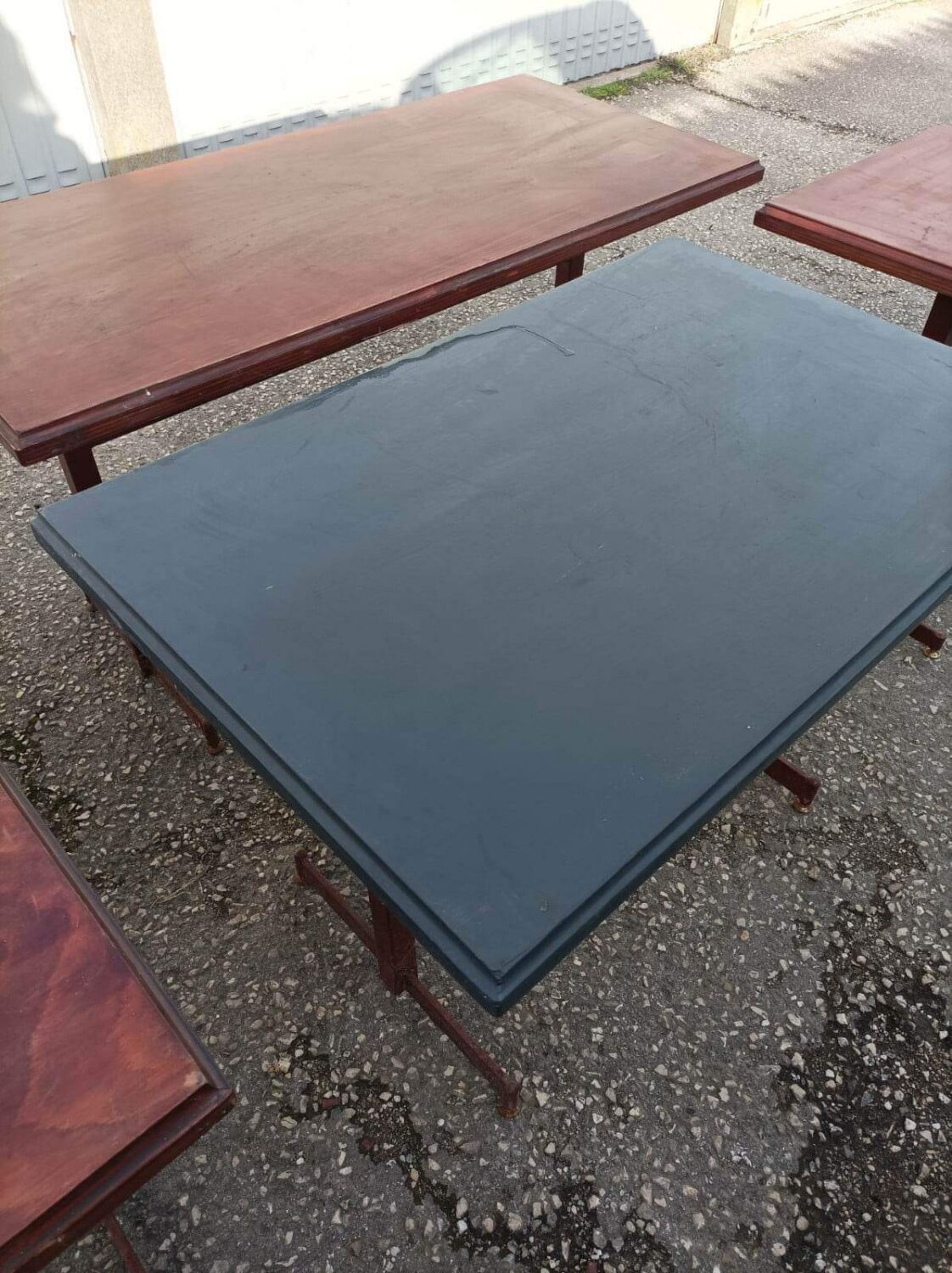 Bistro lot 9 tables and 16 chairs mahieu Jule bry